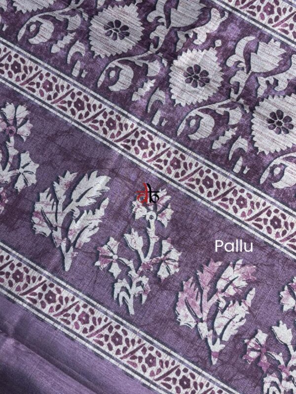 Lavender & Plum Ajrakh Saree