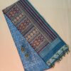 Ajrakh Silk In Teal Blue And Mustard Combo