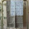 Bhagalpuri Silk Saree in Brown With Tribal Print