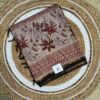 Black Chanderi With Rust Pallu