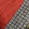 Rich Maroon Chanderi With Block Print Border