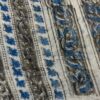 Cloud Grey & Blue Blossoms Linen Saree