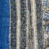 Cloud Grey & Blue Blossoms Linen Saree