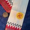 Durga Drishti – Creamy White Silk Saree With Painted Face Of Durga