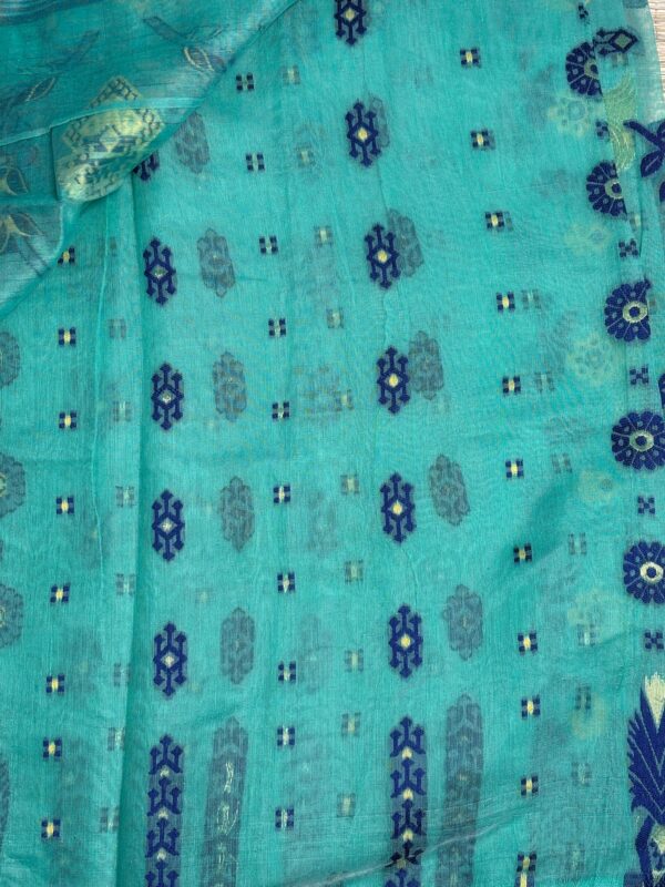 Serene Green & Leafy blue Dhakai Jamdani