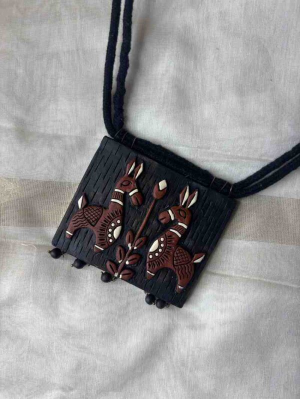 Black Carved Terracotta Set