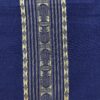 Khadi In Royal Blue With Cream Geometric Weaves