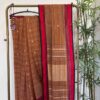 Mustard Gold Multi striped Khadi Cotton.