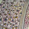 Ivory Kalamkari Handloom Saree With Floral Panels