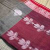 Charcoal Grey & Maroon Handloom Saree
