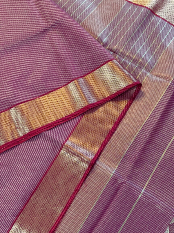 Rust Rose Handloom With Red Temple Border