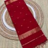 Classic Vermilion Red Star Booti Saree