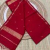 Classic Vermilion Red Star Booti Saree