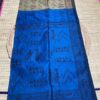 Dual Tone Tribal Print Saree In Indigo And Beige