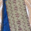 Dual Tone Tribal Print Saree In Indigo And Beige