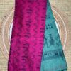 Dual Tone Tribal Print Saree In Fuchsia Pink & Aqua Green