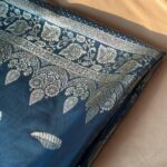 Banarasi Silk In Teal With Silver Motifs