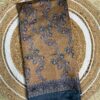 Antique Mustard And Charcoal Silk Saree