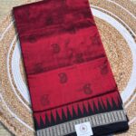 Pure Silk Sambalpuri Ikat Saree In Deep Maroon & Black