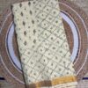 Ivory Tant Handloom Saree With Gold Zari Border
