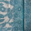 Teal Floral Jamdani Cotton Saree